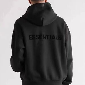 Authentic Brand New Essentials Black Hoodie for Men